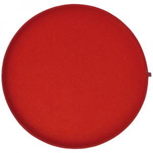 Filz Kissen Rund, Rot/Hellgrau, Ø 40 cm