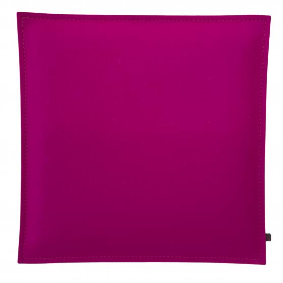 Filz Kissen Quadratisch, Pink/Hellgrau, 40 x 40 cm 
